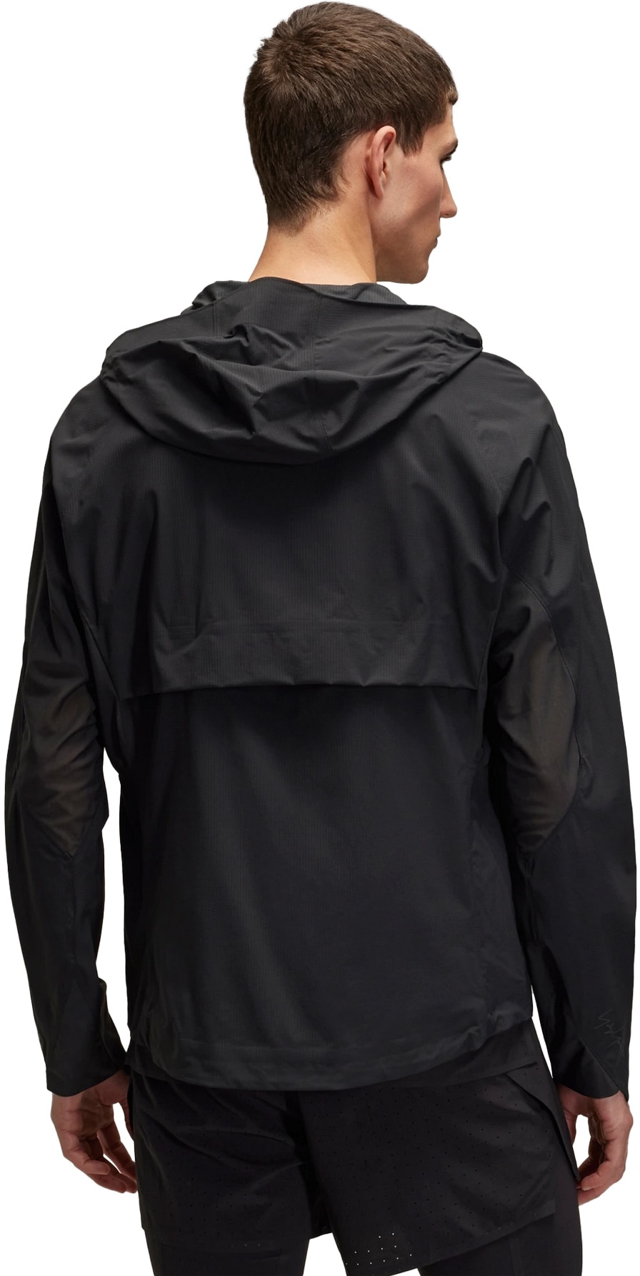 Y-3: Black Running Jacket - 3
