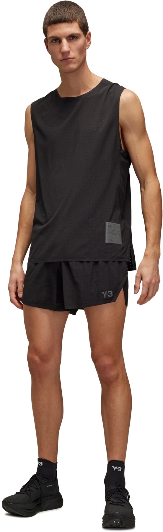 Y-3: Noir Short de course Noir - 2