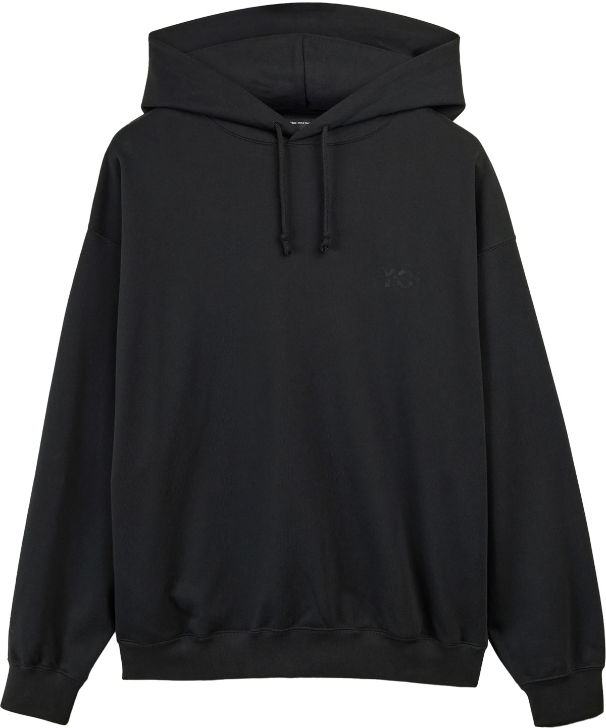 Y-3: Noir Sweat à capuche en éponge Noir - 1