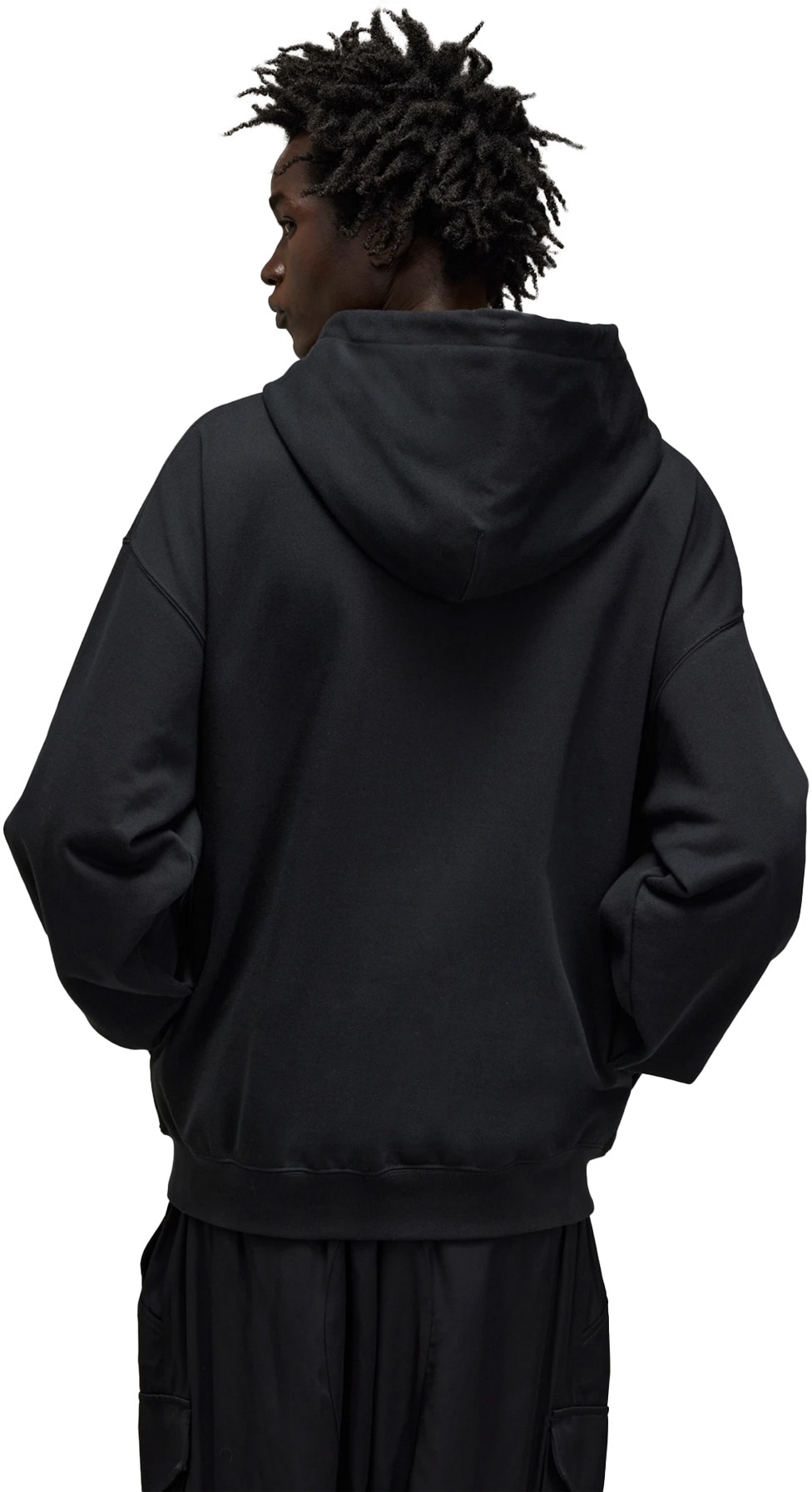 Y-3: Noir Sweat à capuche en éponge Noir - 3