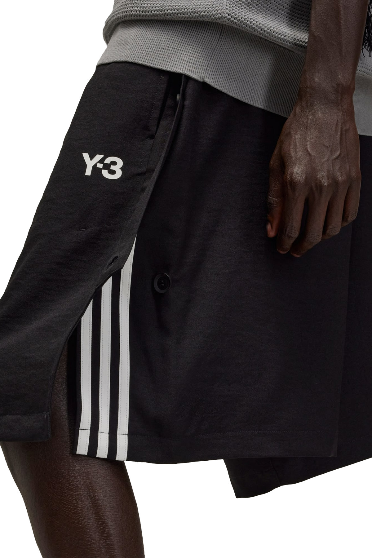 Y-3: Noir Sport Uniform 3-Stripes Shorts Noir - 3