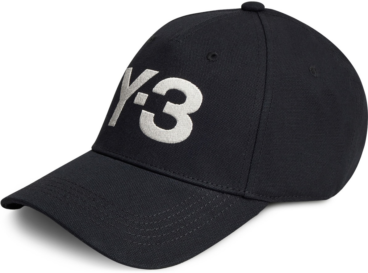 Y-3: Black Logo Cap - 1