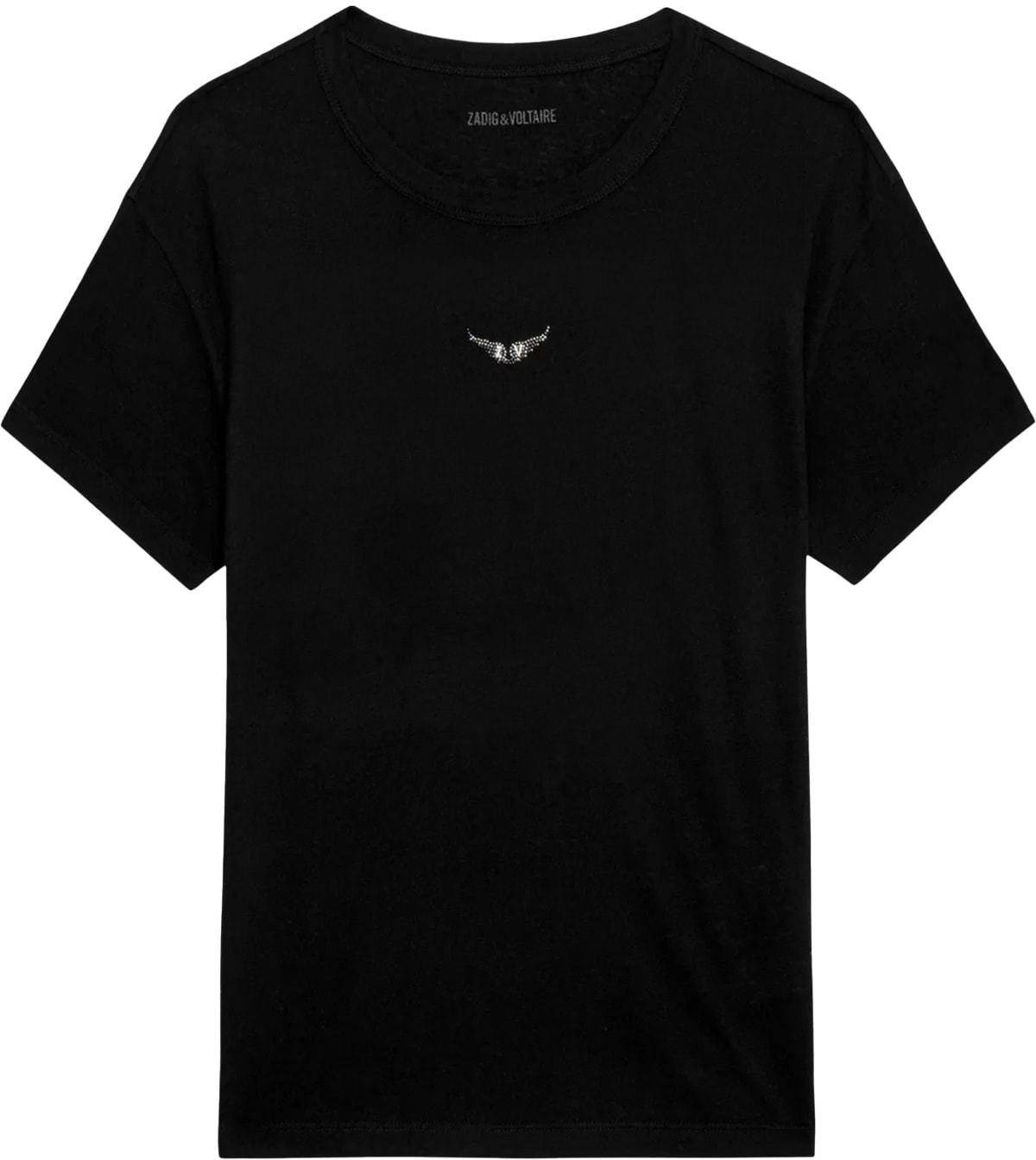 Zadig & Voltaire: Black Marta Diamante Wings T-Shirt - 1