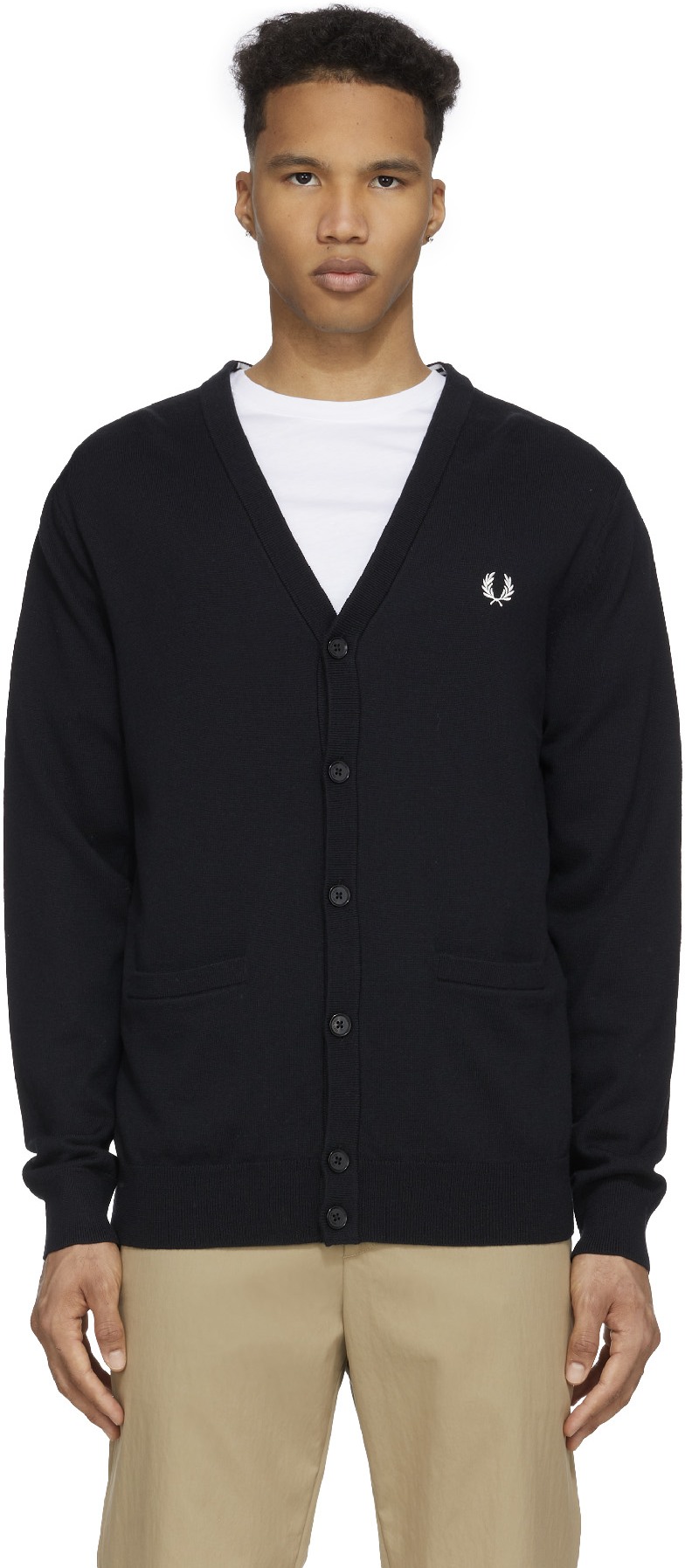 Fred Perry: Noir Cardigan Classique Noir - 1