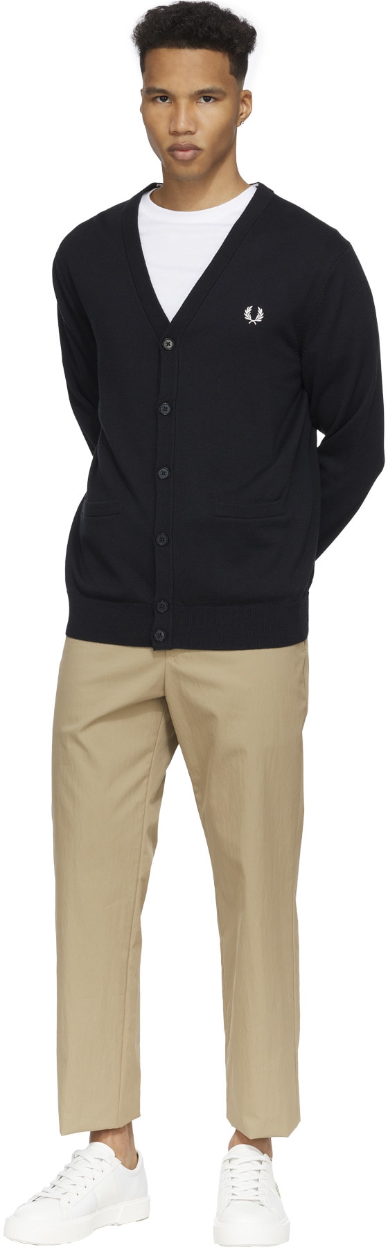 Fred Perry: Black Classic Cardigan - 4