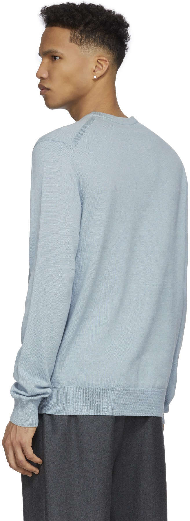 Fred Perry: Blue Classic Crew Neck Sweater - 3