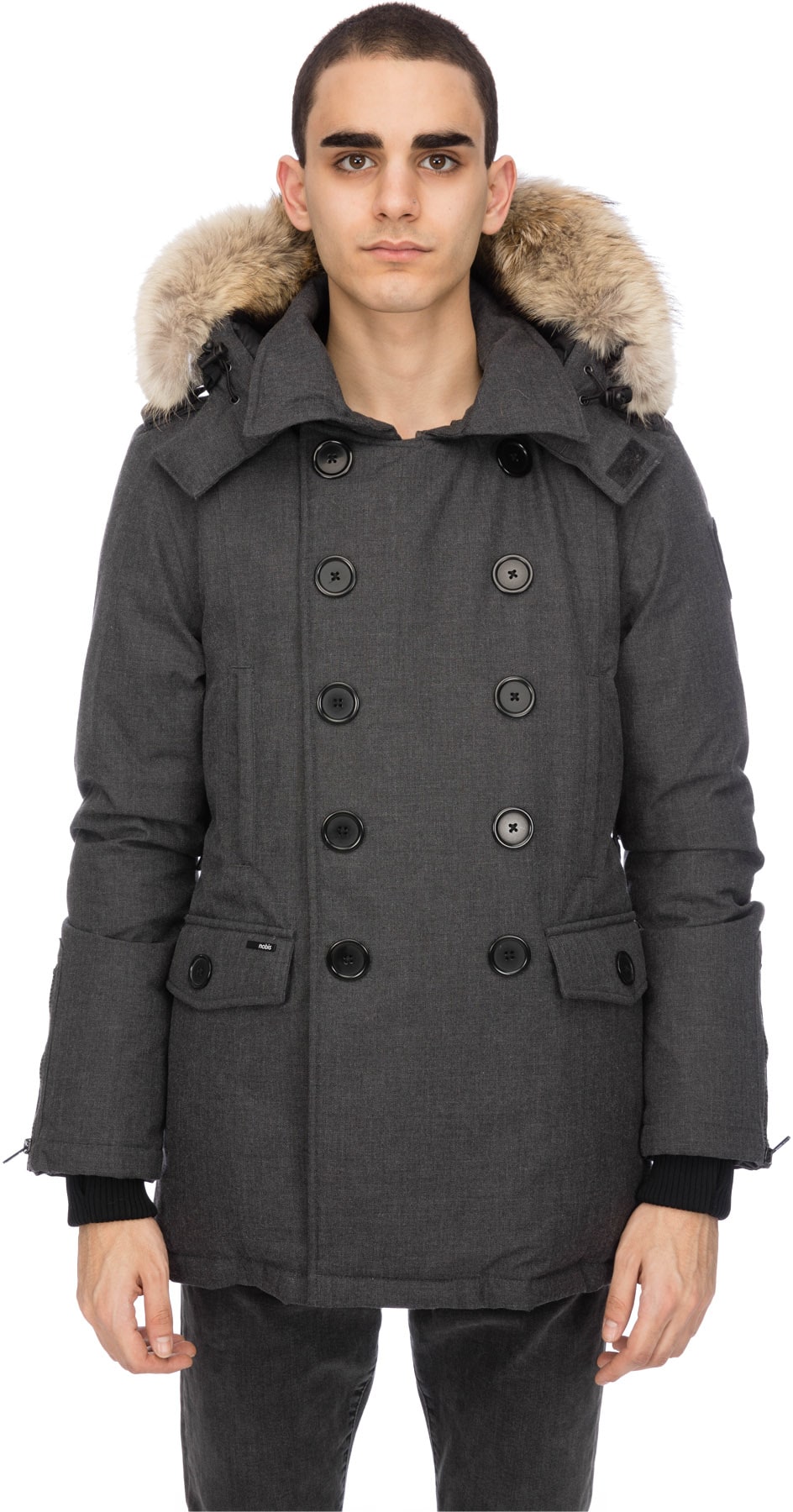 Nobis: Grey Kato Peacoat - 1