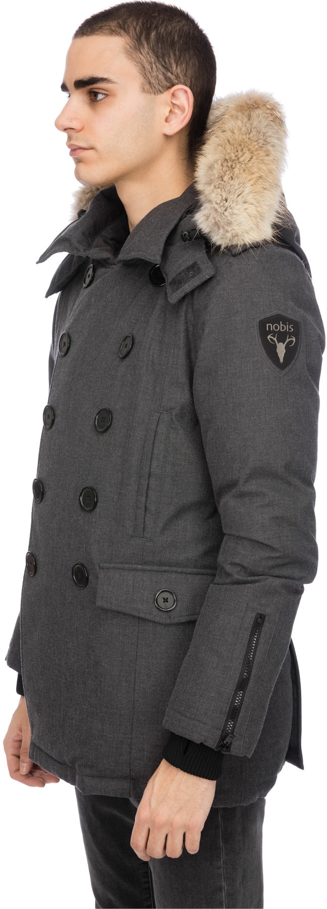 Nobis: Grey Kato Peacoat - 2