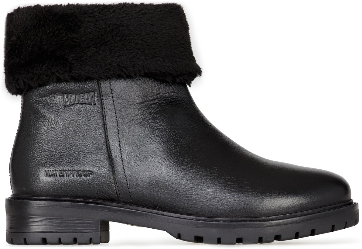 Cougar: Noir Bottes Kendal en Cuir Noir - 1