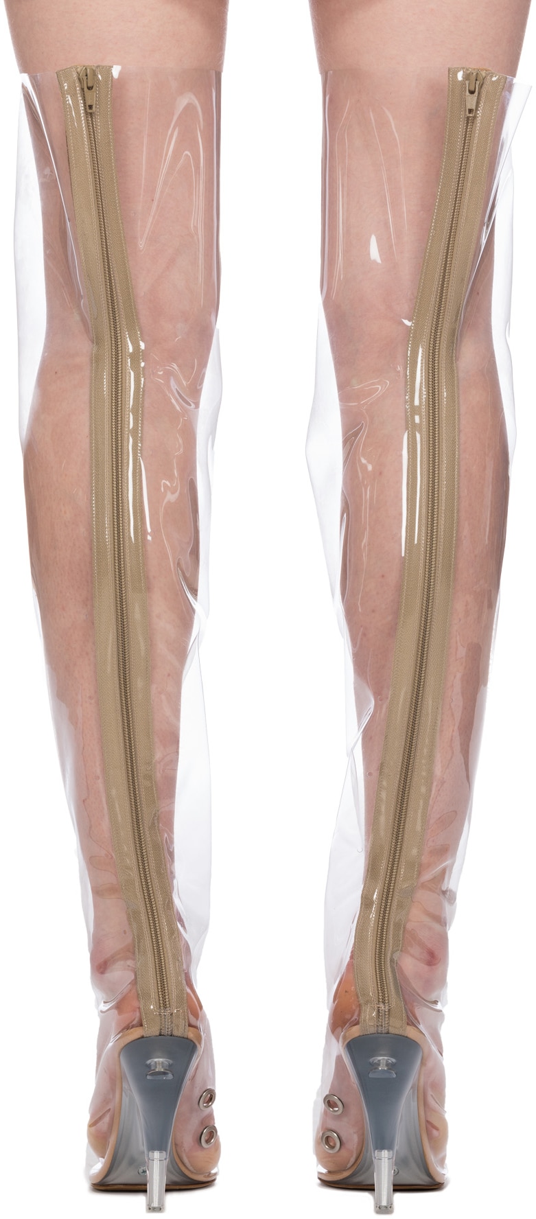 YEEZY: White PVC Tubular Boots - 4