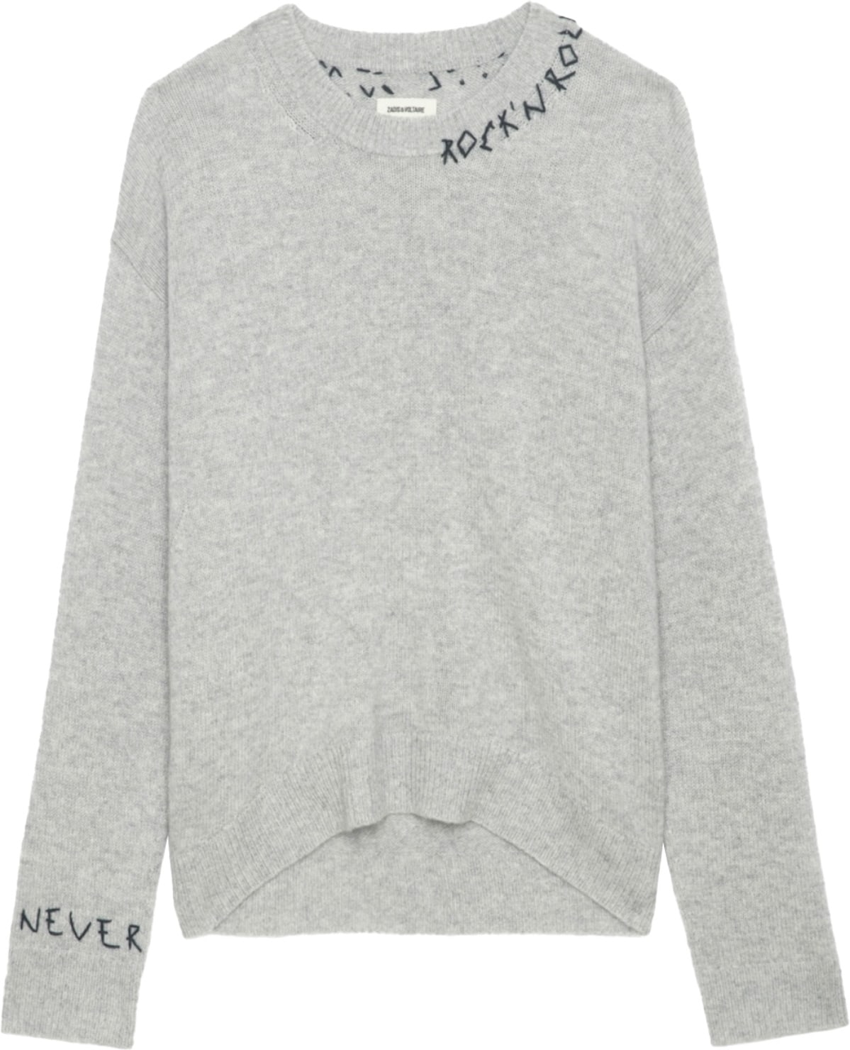 Zadig & Voltaire: Grey Markus Cashmere Sweater - 1