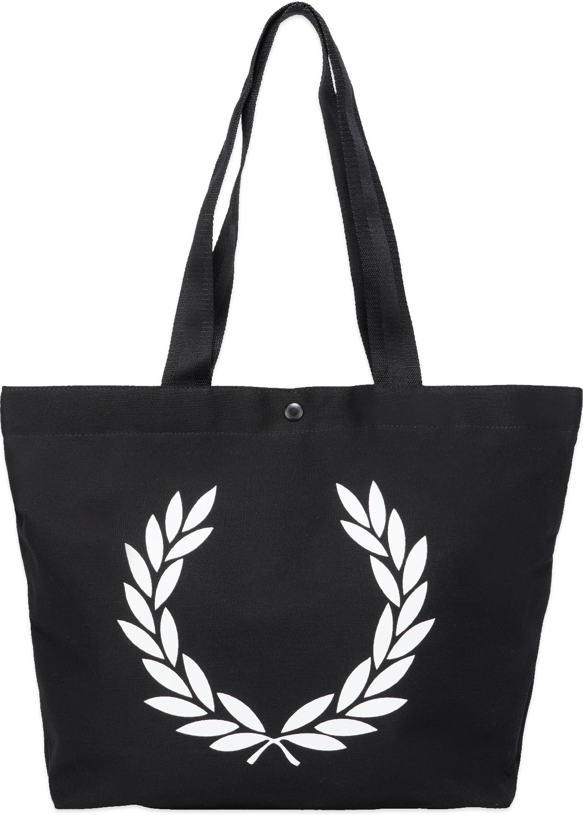 Fred Perry: Noir Tote Bag avec Imprimé Large Laurel Noir - 1