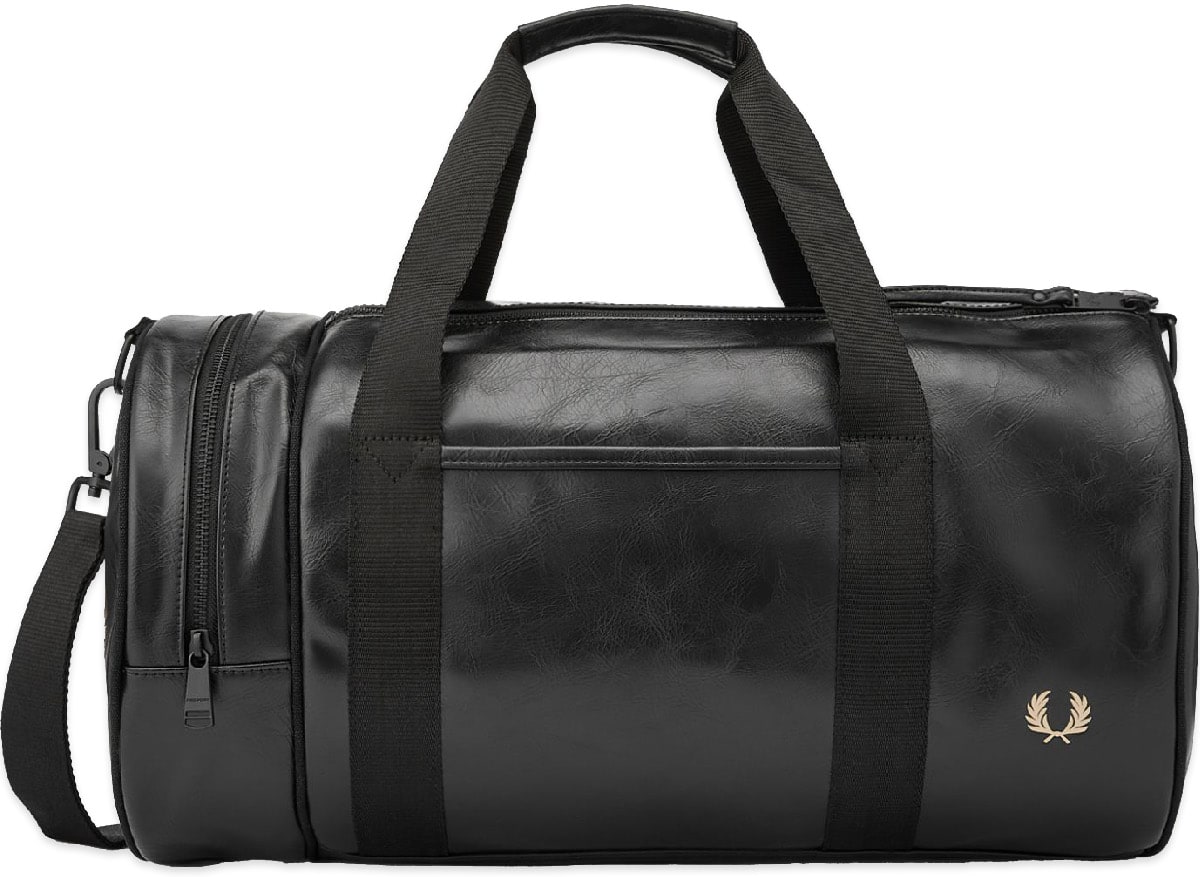 Fred Perry: Noir Sac à Baril PU Tonale Noir - 1