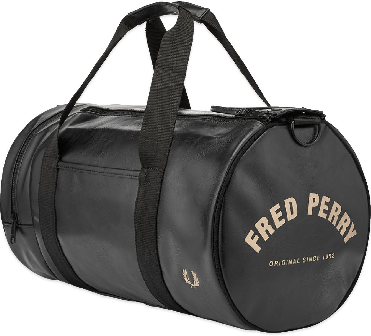 Fred Perry: Noir Sac à Baril PU Tonale Noir - 2