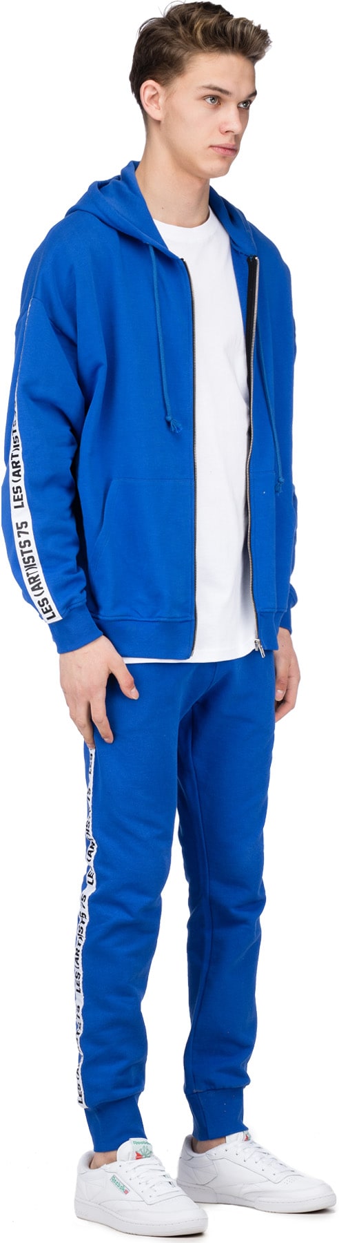 Les (Art)ists: Blue Zanzibar Zip Hoodie - 4
