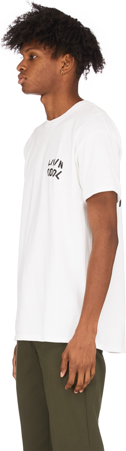 LIVINCOOL: Blanc T-Shirt Logo Ondulé Blanc - 2