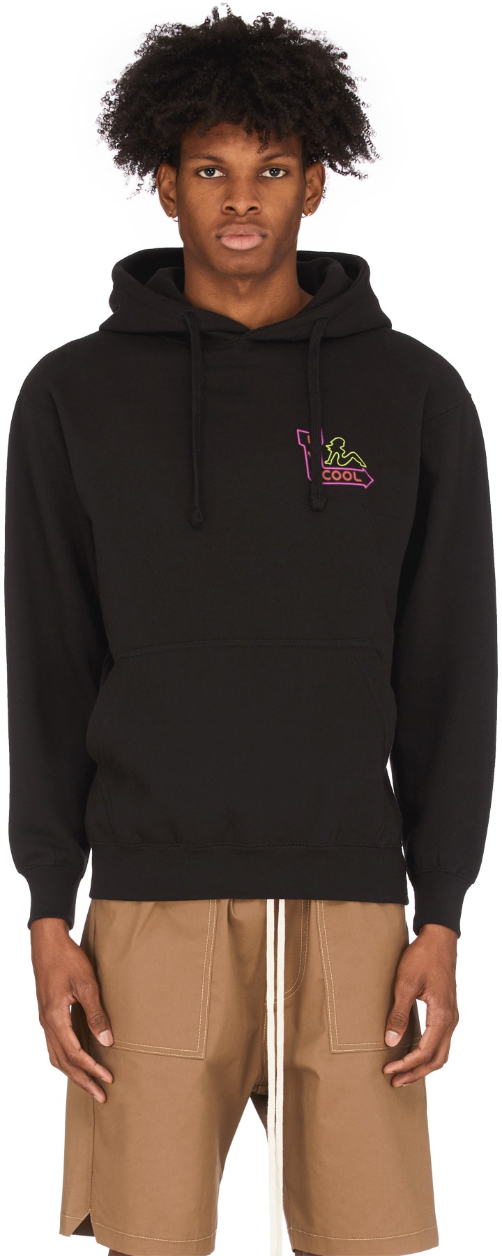 LIVINCOOL: Black Ladies Night Hoodie - 1