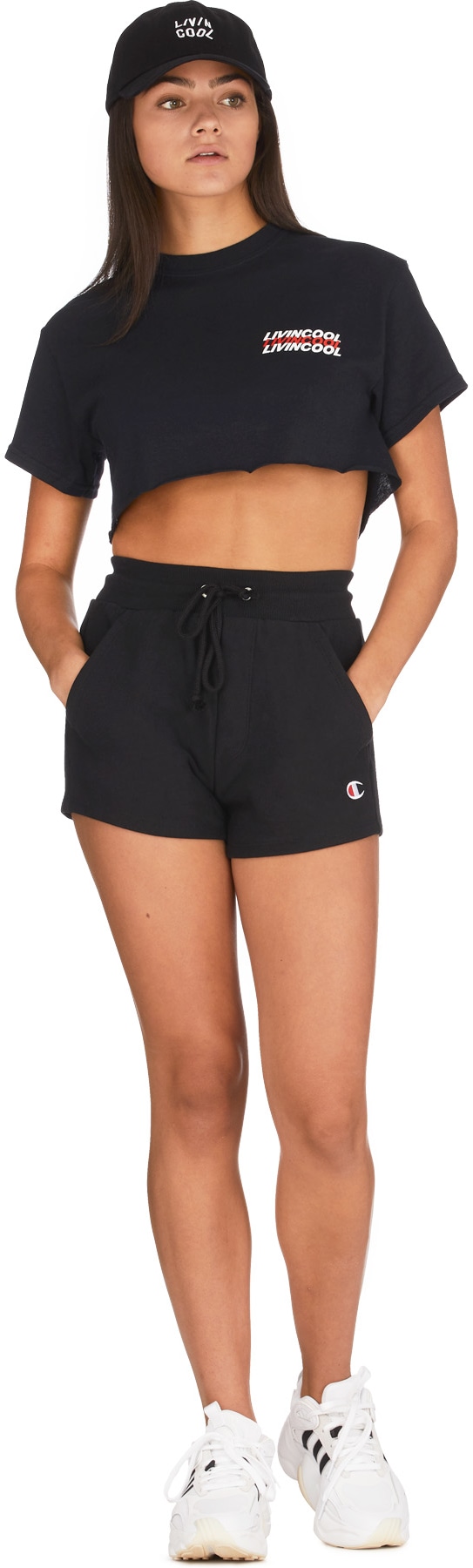 LIVINCOOL: Noir T-Shirt Court Logo World Noir - 4