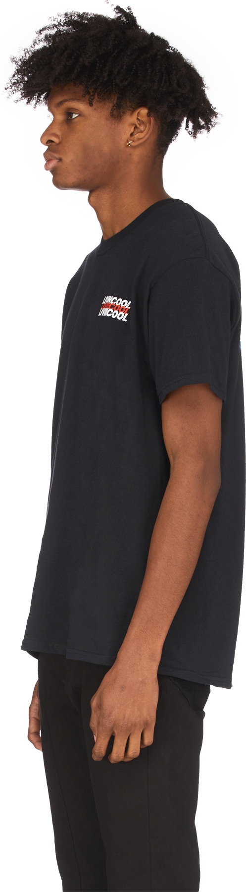 LIVINCOOL: Black World Logo T-Shirt - 2