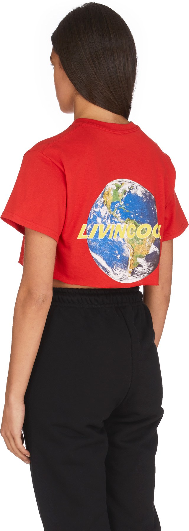 LIVINCOOL: Red World Tour Crop Top - 3