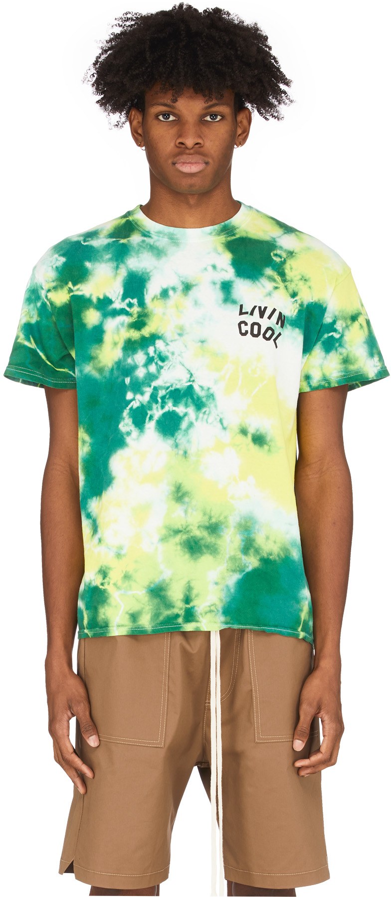 LIVINCOOL: Multicolores T-Shirt Tie-Dye Logo Ondulé Multicolores - 1