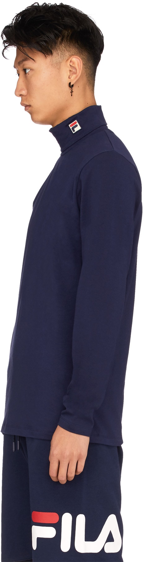 Fila: Blue 19th Classic Roll Neck Sweater - 2