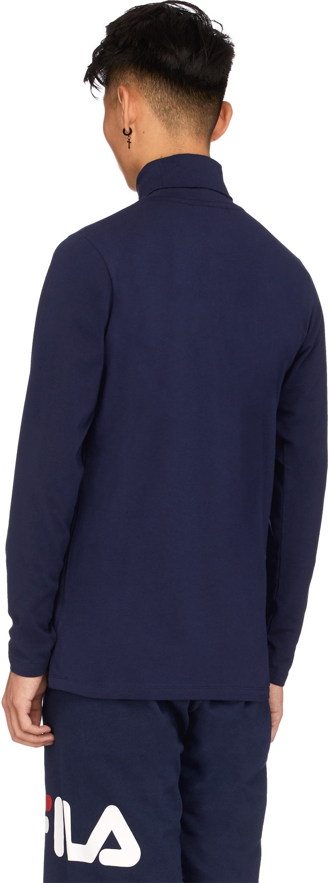 Fila: Blue 19th Classic Roll Neck Sweater - 3