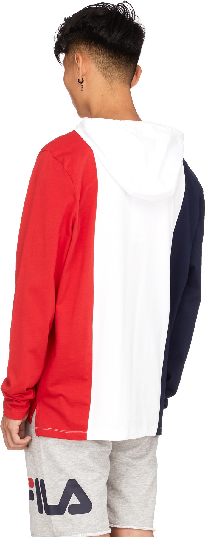 Fila: White Flavio Hooded T-Shirt - 3
