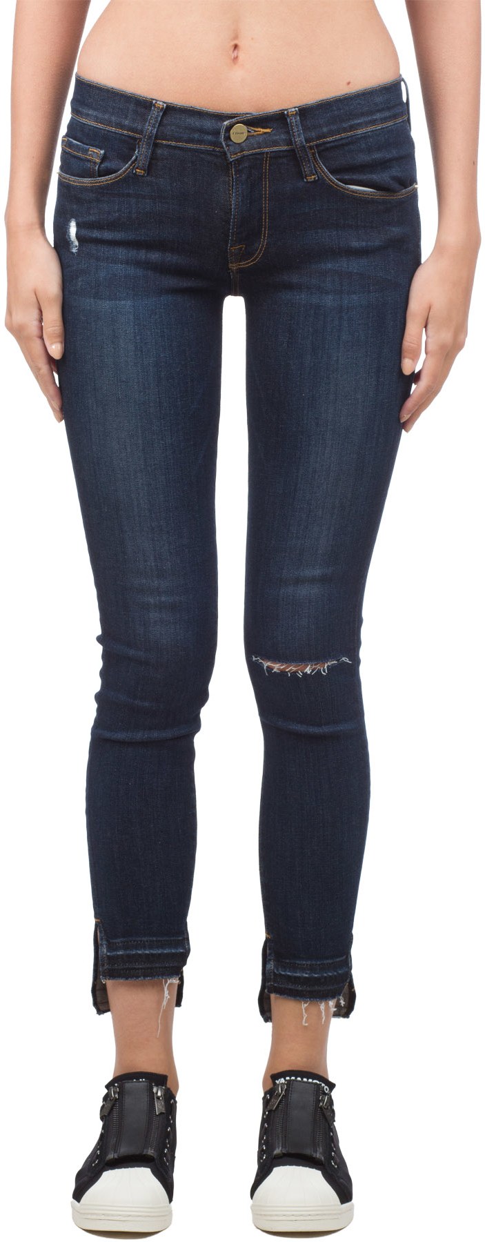 Frame: Bleu Jeans Le Skinny de Jeanna Released Hem Bleu - 1