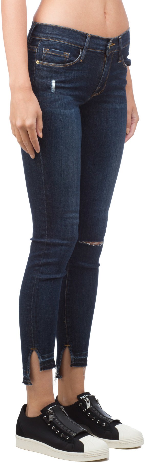 Frame: Bleu Jeans Le Skinny de Jeanna Released Hem Bleu - 2