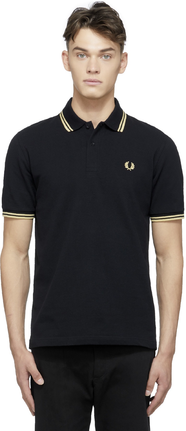 Fred Perry: Noir Polo Twin Tipped Noir - 1