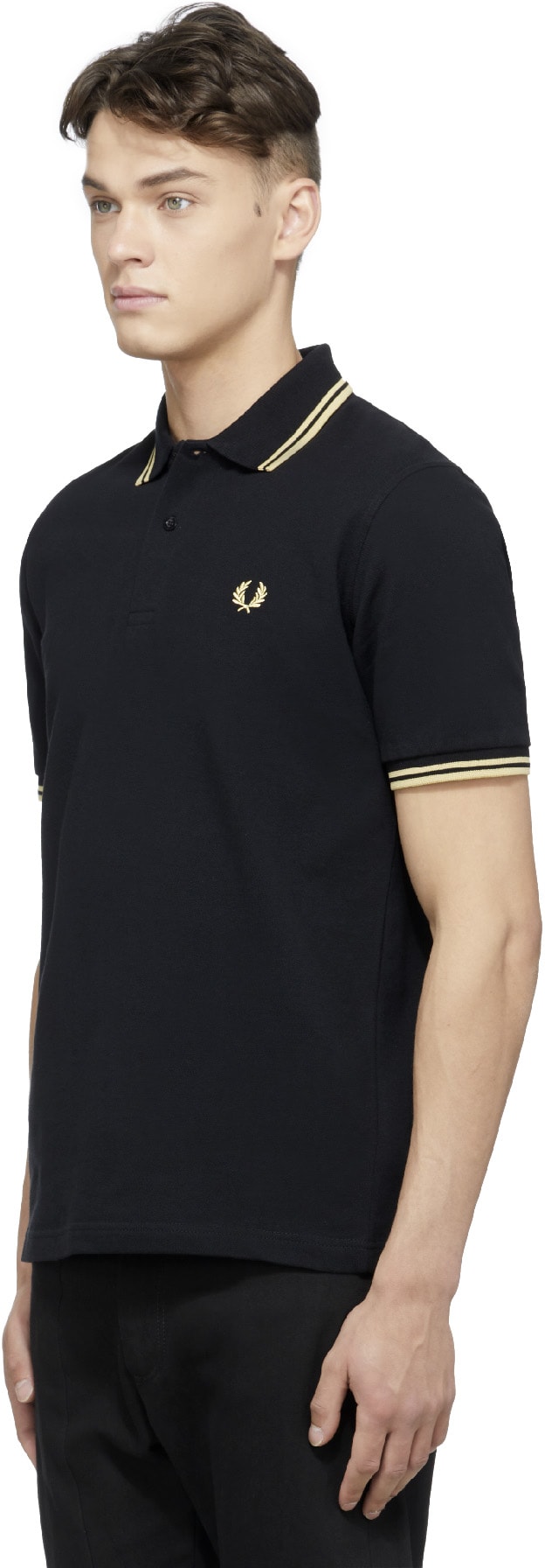 Fred Perry: Noir Polo Twin Tipped Noir - 2