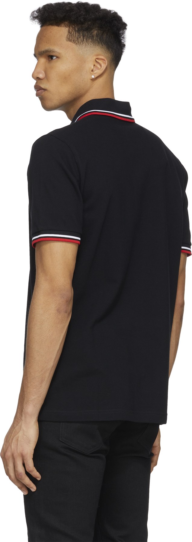 Fred Perry: Black M12 Twin Tipped Polo Shirt - 3