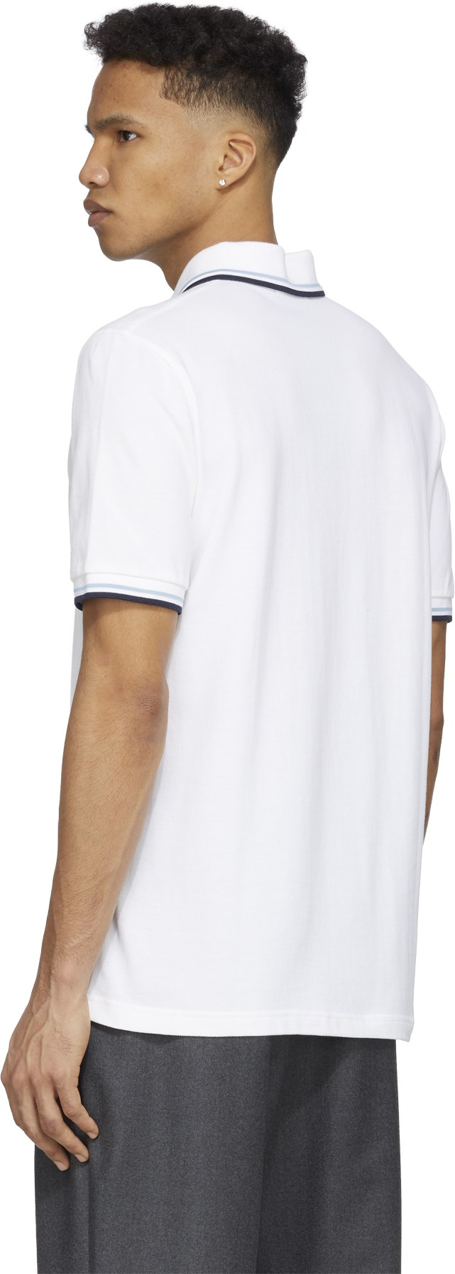 Fred Perry: White M12 Twin Tipped Polo Shirt - 3