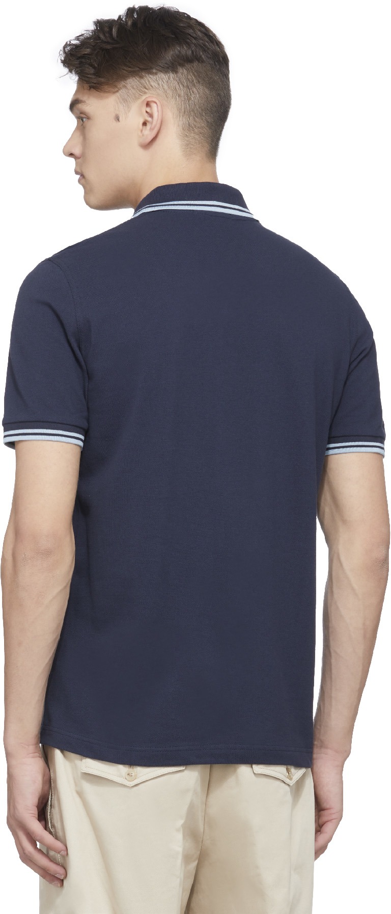 Fred Perry: Bleu Polo Twin Tipped Bleu - 3