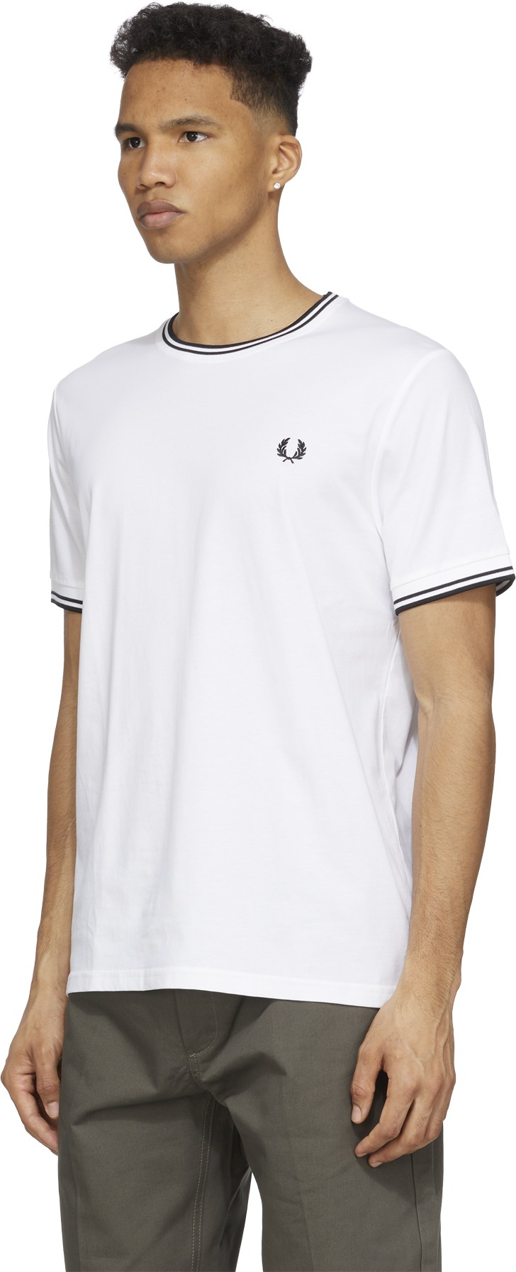 Fred Perry: Blanc T-Shirt Twin Tipped Blanc - 2