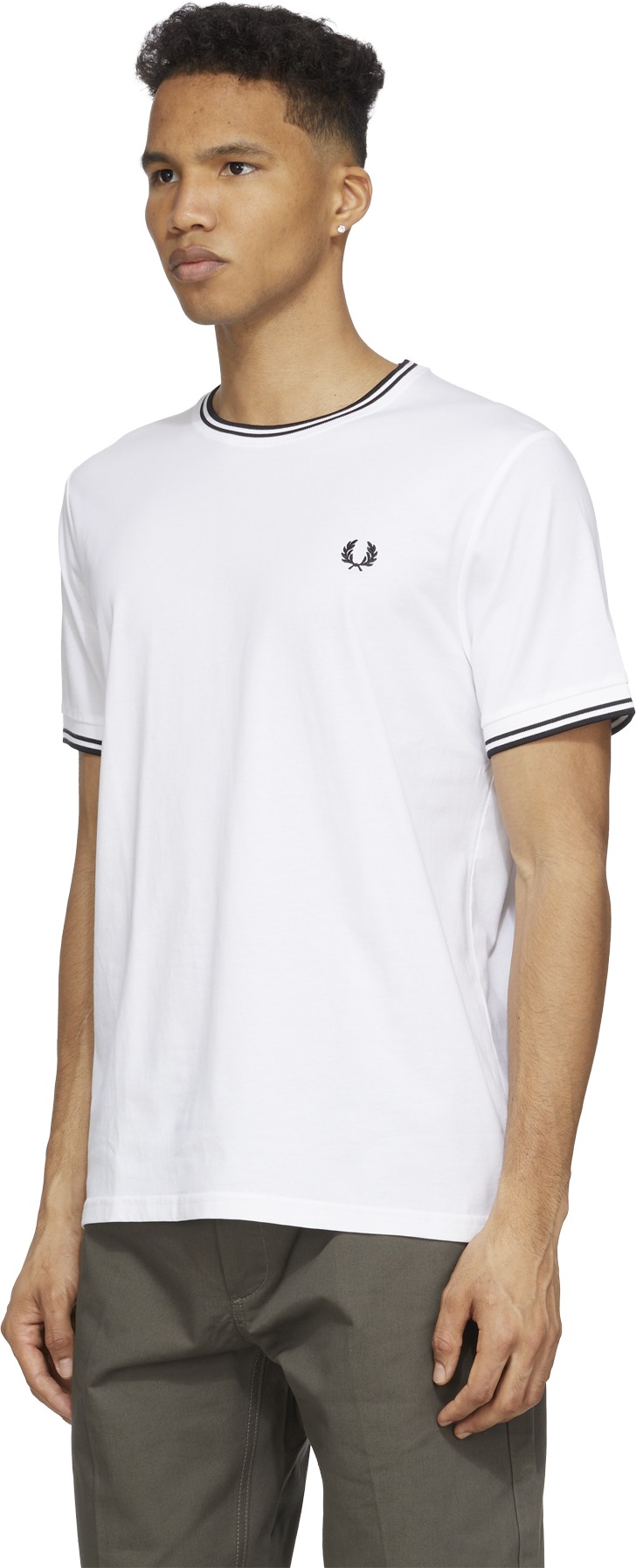 Fred Perry: White Twin Tipped T-Shirt - 2