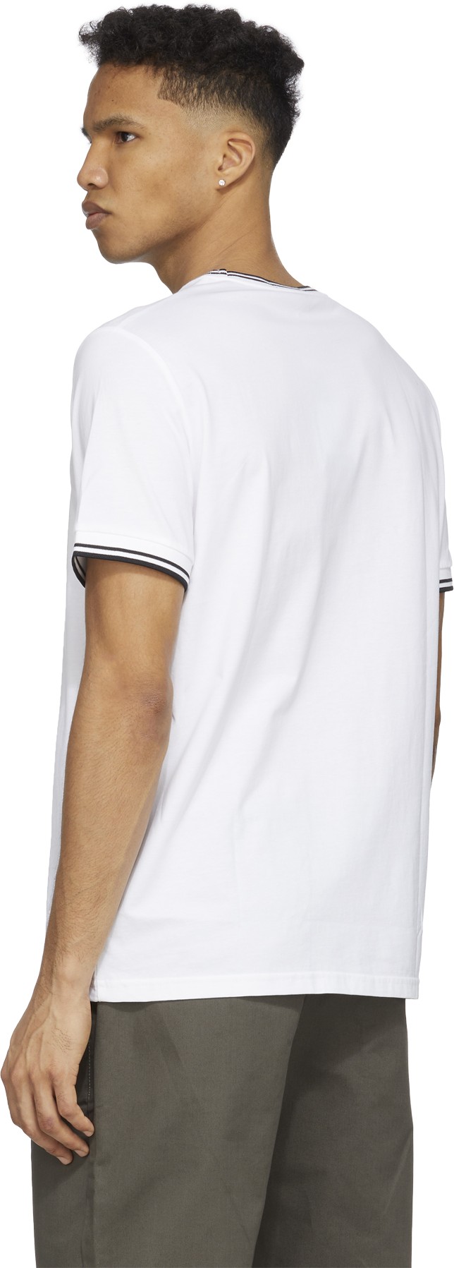 Fred Perry: White Twin Tipped T-Shirt - 3