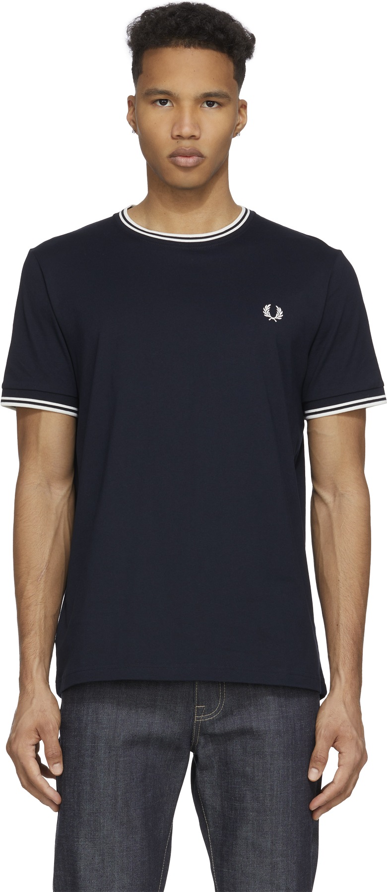 Fred Perry: Blue Twin Tipped T-Shirt - 1