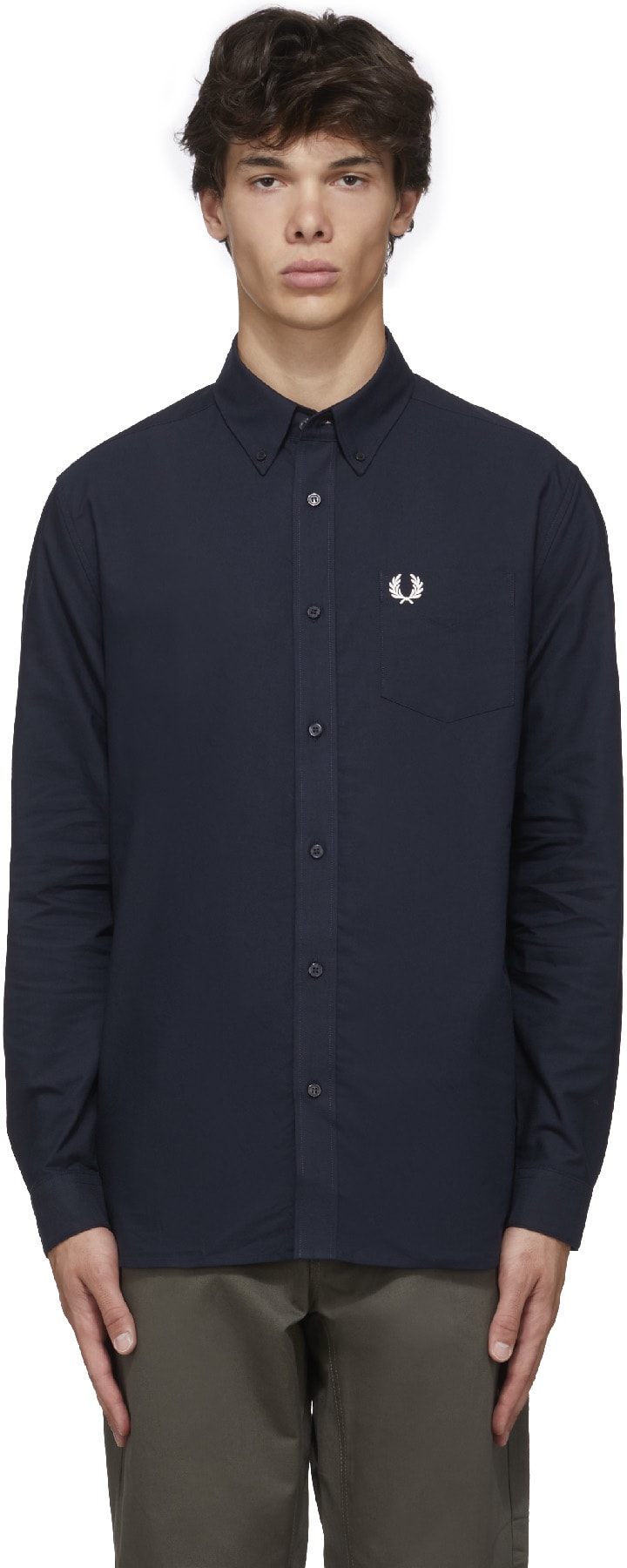 Fred Perry: Bleu Chemise Oxford Bleu - 1