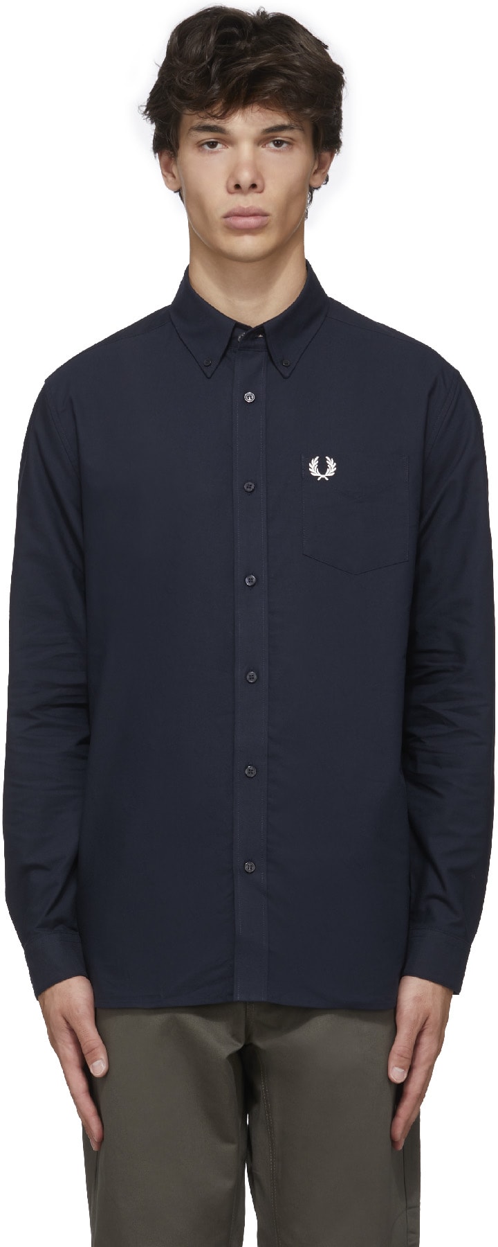 Fred Perry: Blue Oxford Shirt - 1
