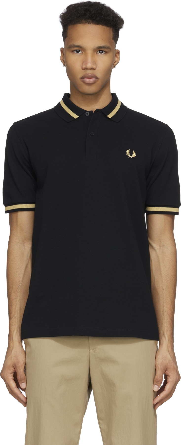 Fred Perry: Black M2 Single Tipped Polo Shirt - 1