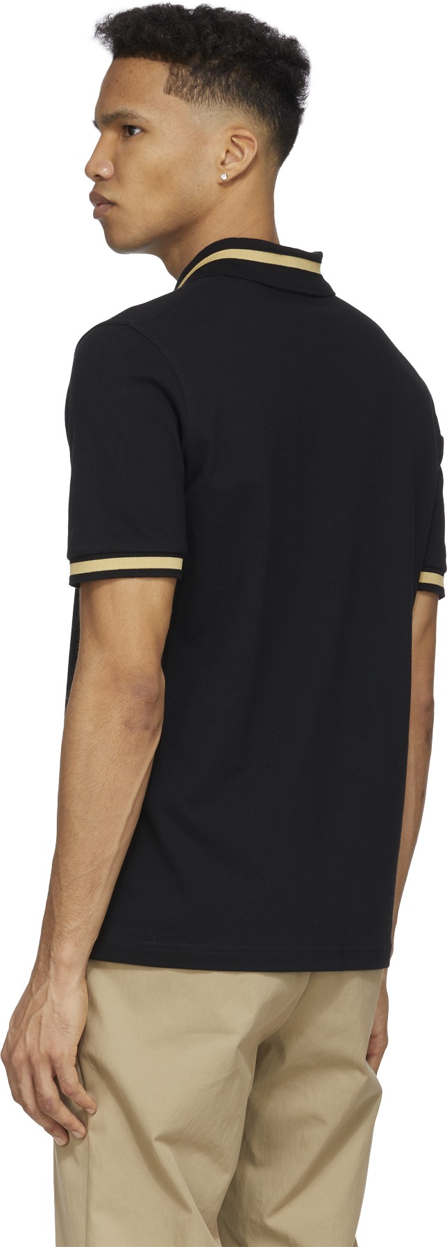 Fred Perry: Black M2 Single Tipped Polo Shirt - 3