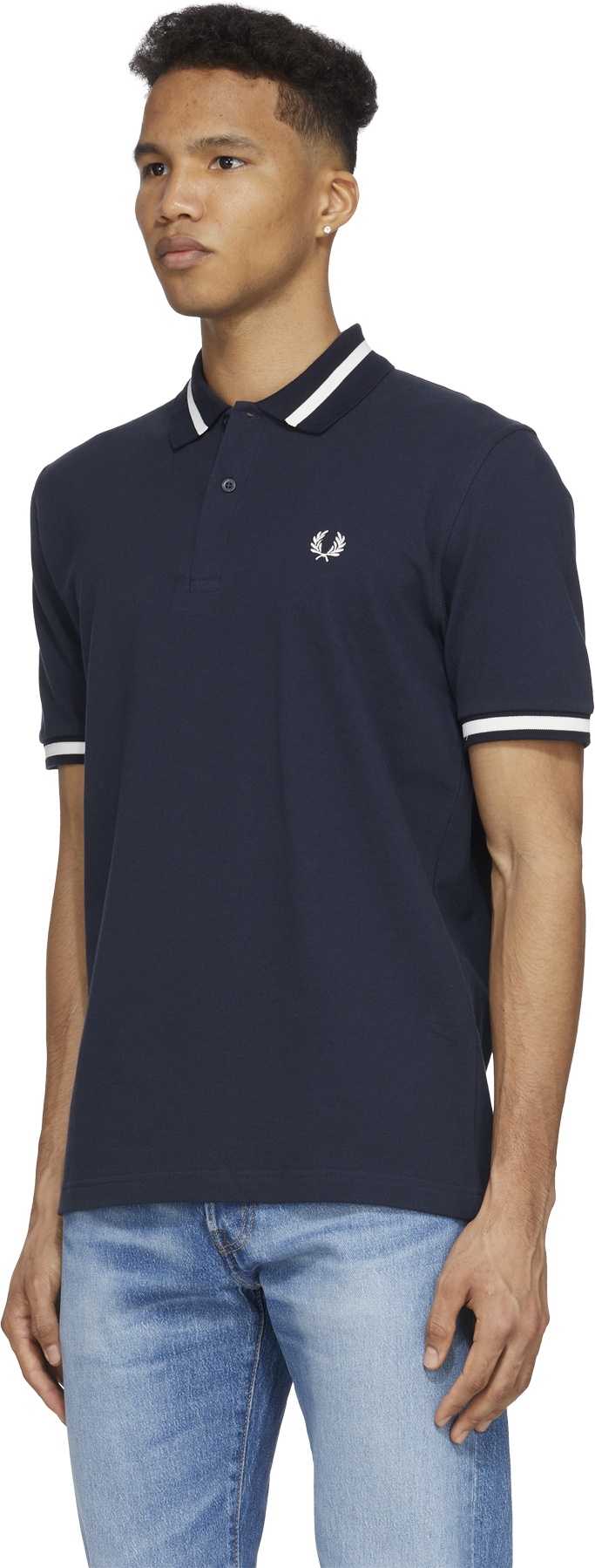 Fred Perry: Blue M2 Single Tipped Polo Shirt - 2