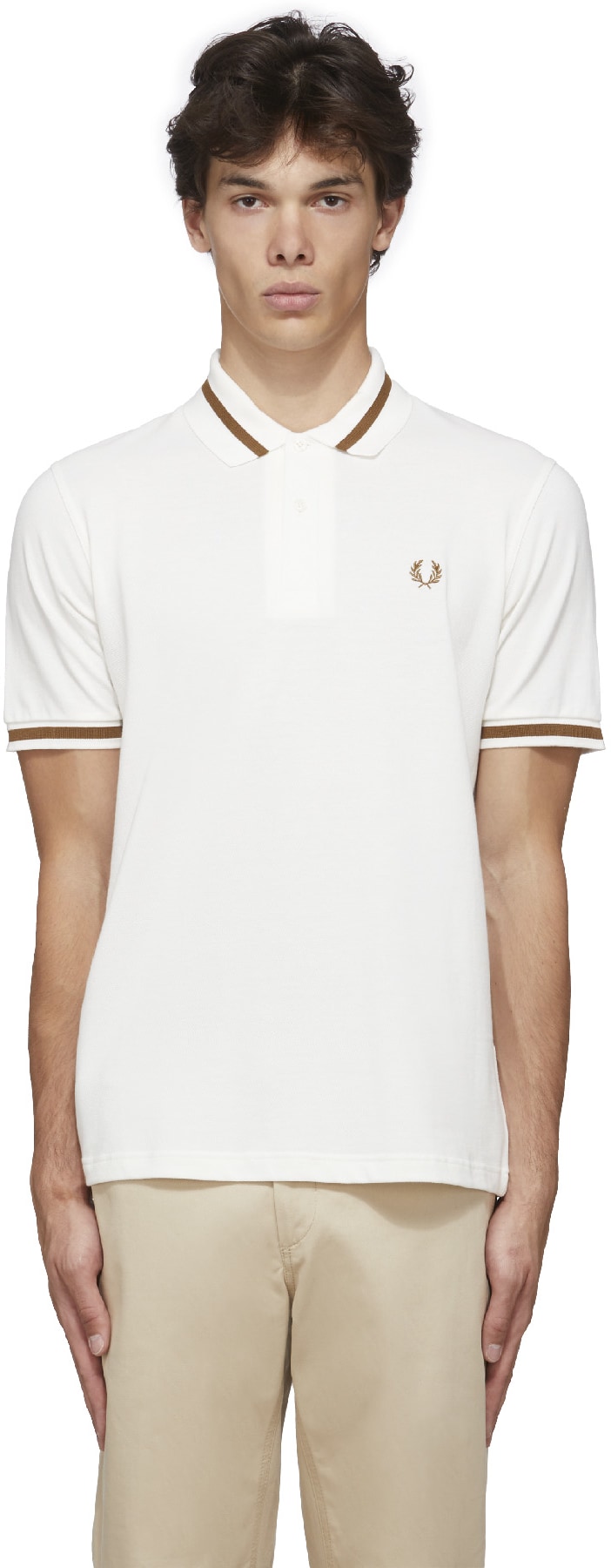 Fred Perry: Blanc Polo Single Tipped Blanc - 1