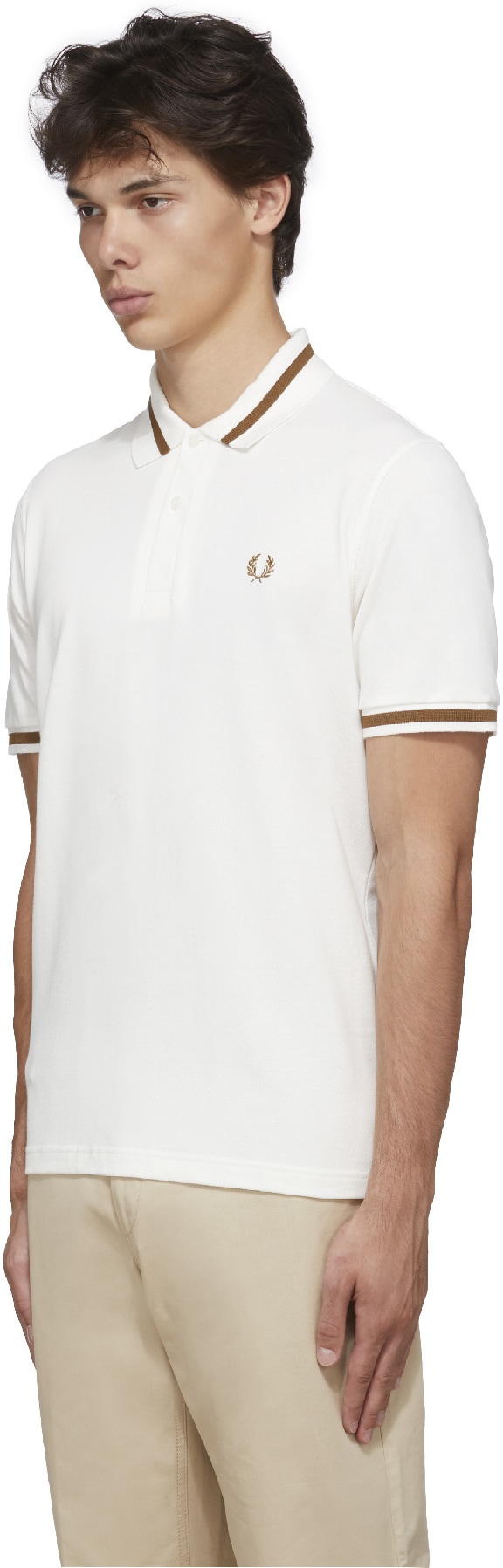 Fred Perry: Blanc Polo Single Tipped Blanc - 2