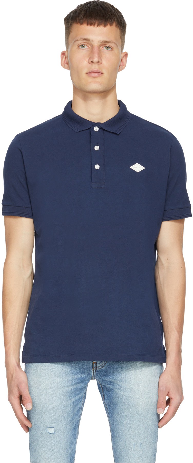 REPLAY: Blue Logo Polo Shirt - 1