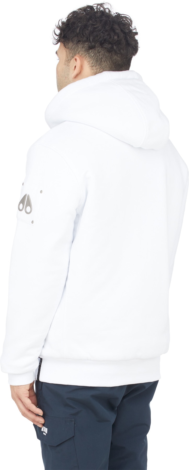 Moose Knuckles: White Classic Bunny Hoodie - 3