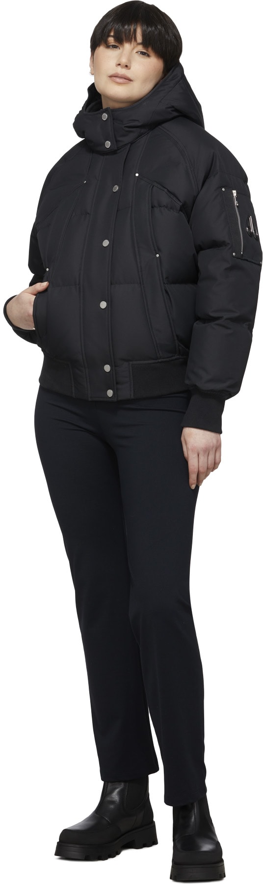 Moose Knuckles: Noir Blouson Aviateur Cloud Noir - 4