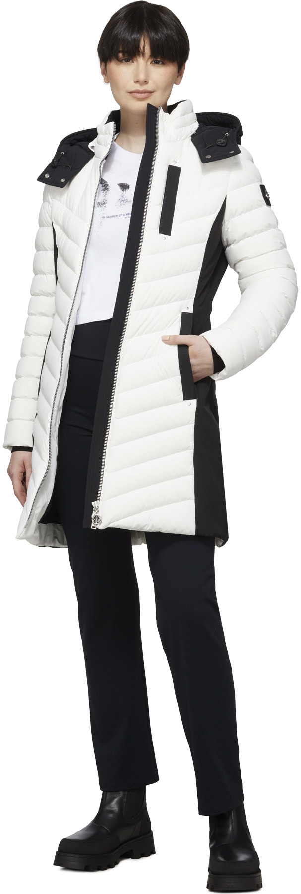 Moose Knuckles: Blanc Parka East Prairie Blanc - 4